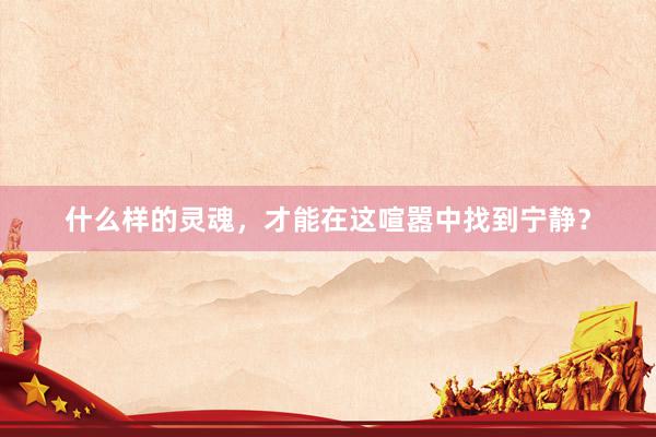 什么样的灵魂，才能在这喧嚣中找到宁静？